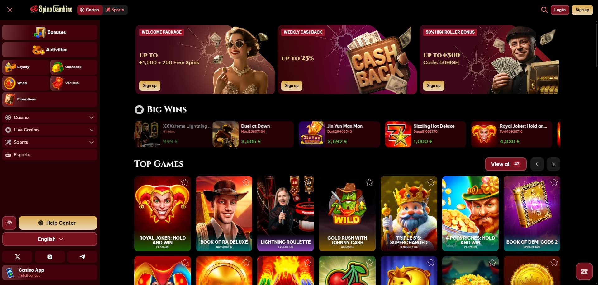 SpinoGambino homepage